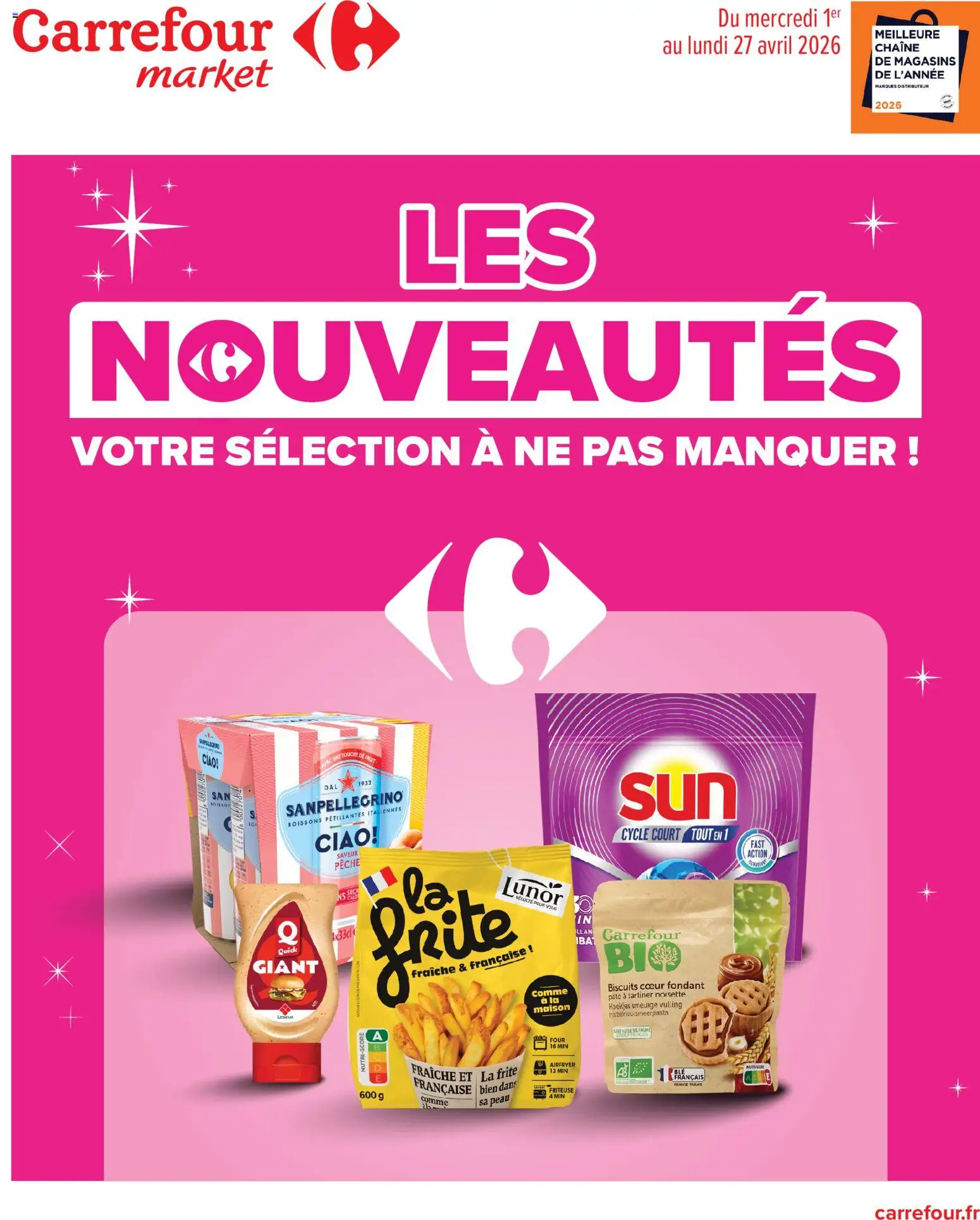 Prévisualisation de Carrefour Market Les nouveautés : votre sélection à ne pas manquer du magasin Carrefour Market formulaire valide 01/04/2026 - Distributeur, Pêche, Pâte, Friteuse, Biscuits, Noisette, Pâte à tartiner, Boissons