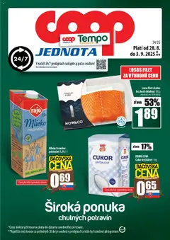 Náhľad COOP Jednota letáku platného od 28.08.2025