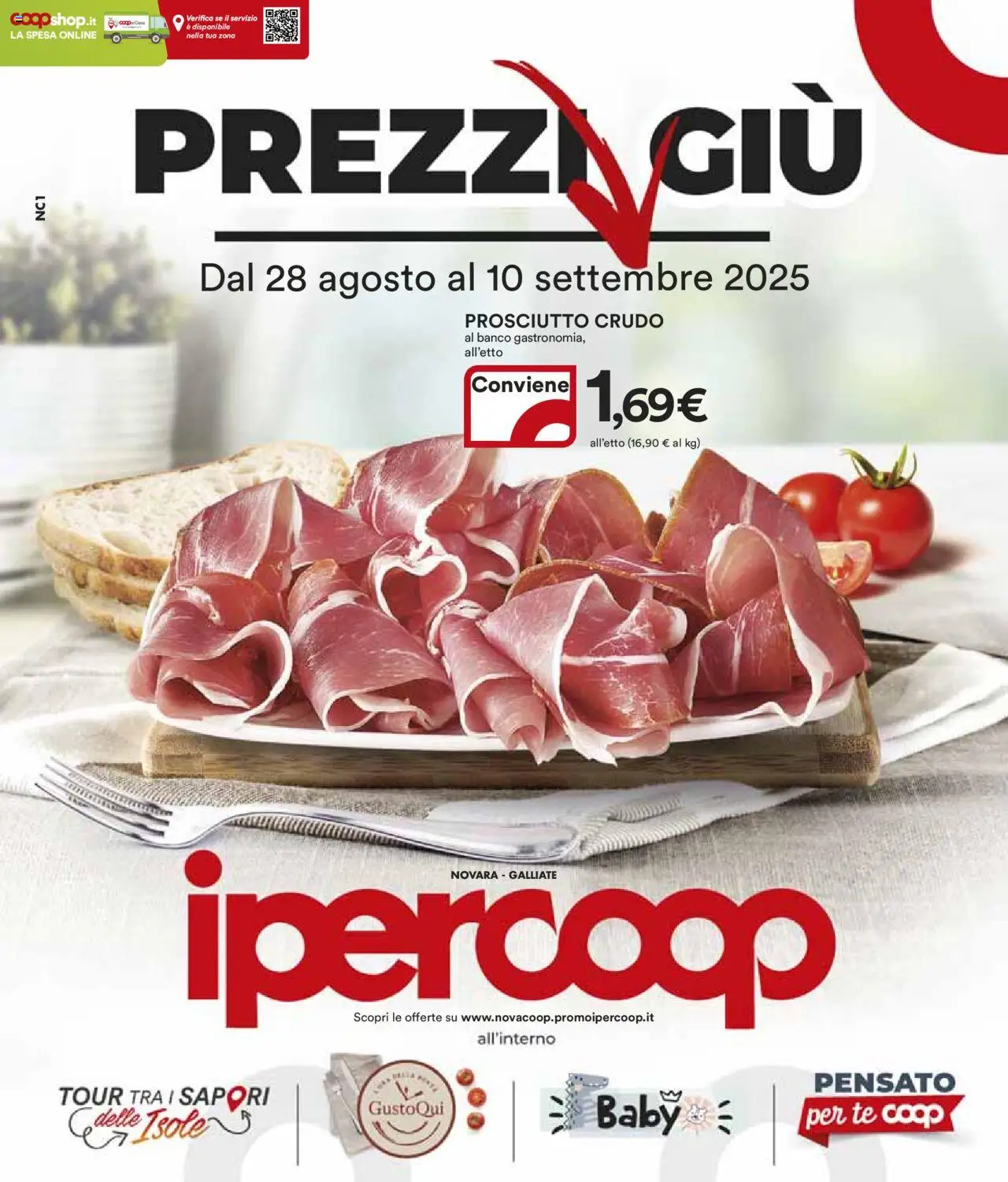 Volantino Ipercoop valido da 28/08/2025 numero di pagina 1