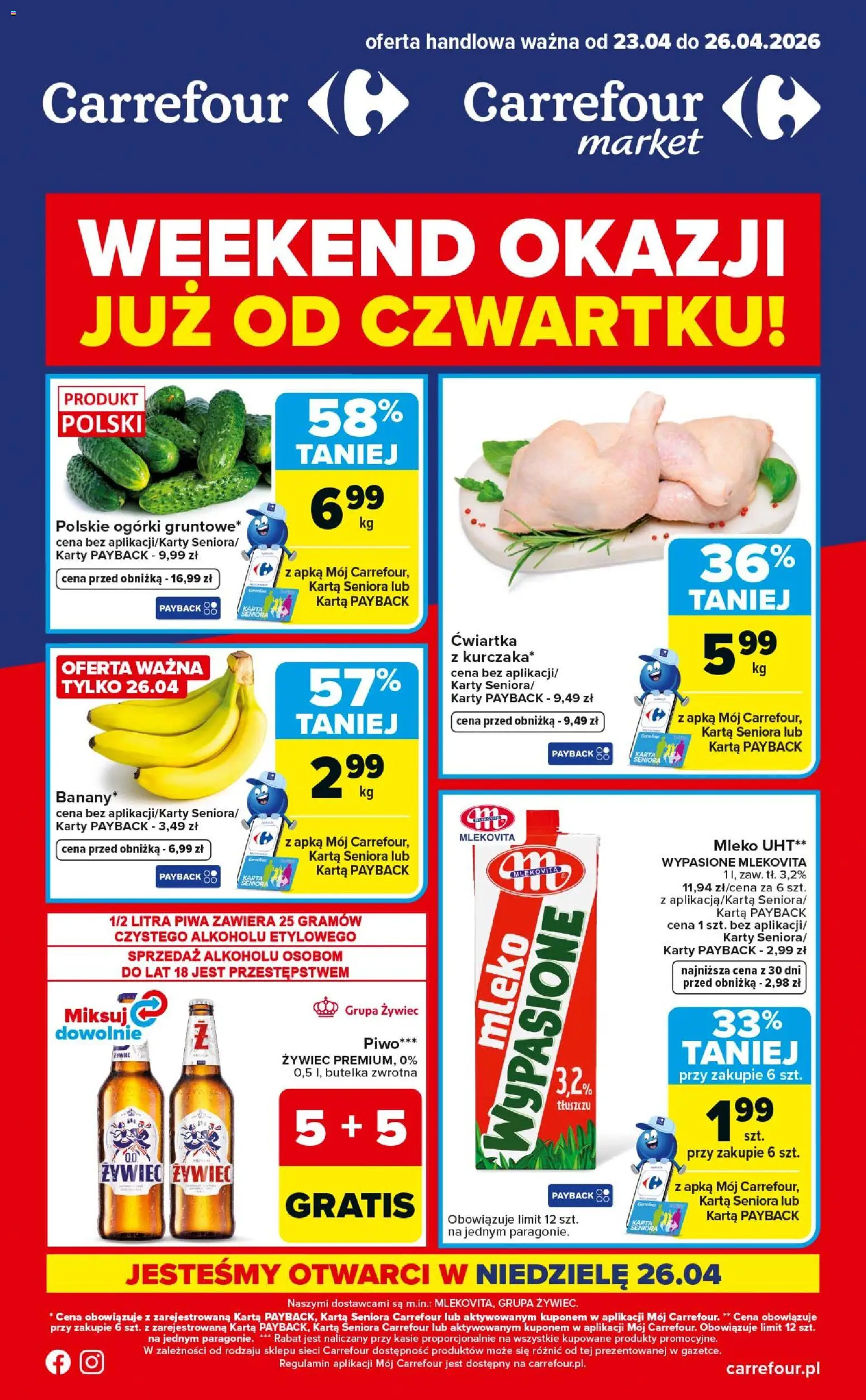 Pogląd gazetki "Carrefour gazetka - Weekend okazji" ze sklepu Carrefour ważnej od 23.04.2026