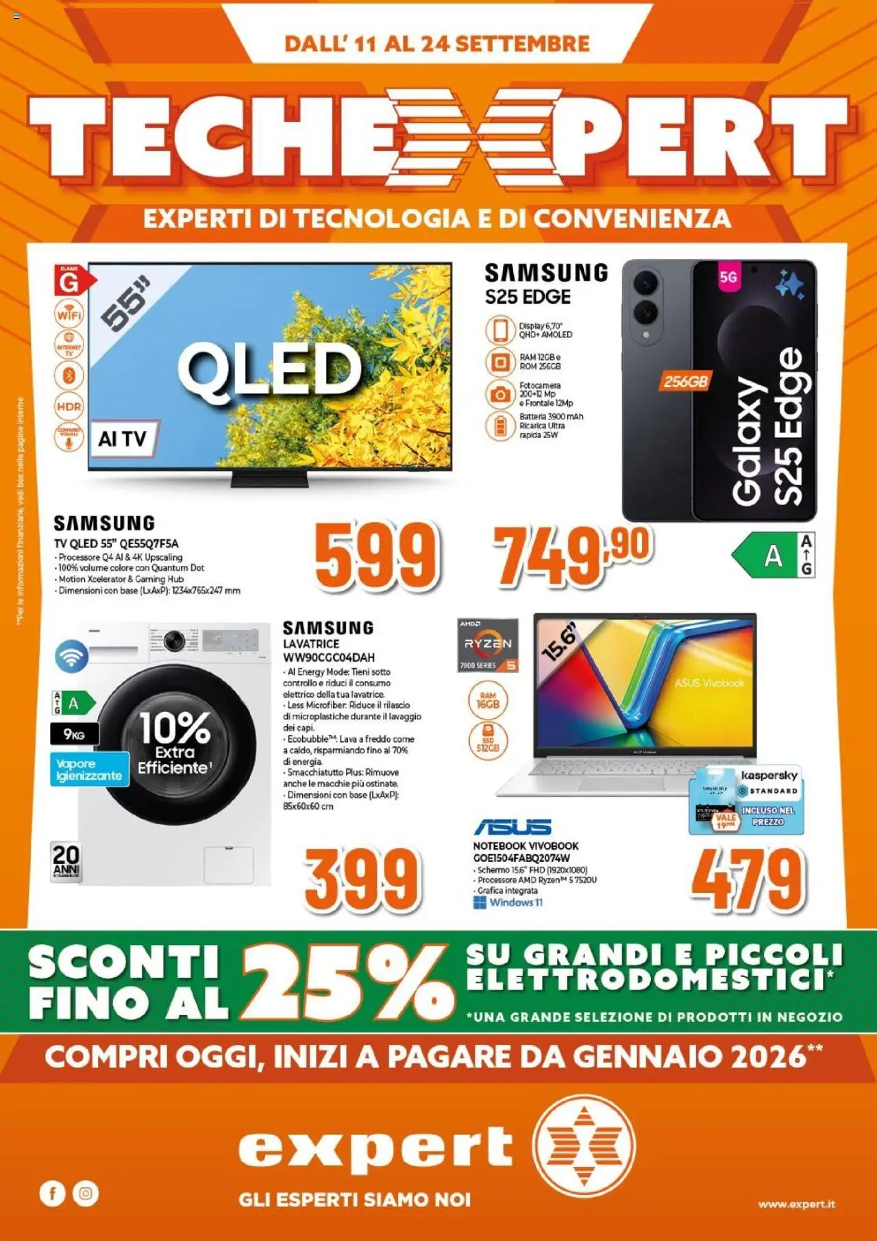 Volantino Expert valido da 11/09/2025 numero di pagina 1