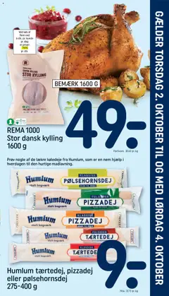 Eksempel på tilbudsavis Indstik fra butik Rema 1000 gyldig fra 02/10/2025