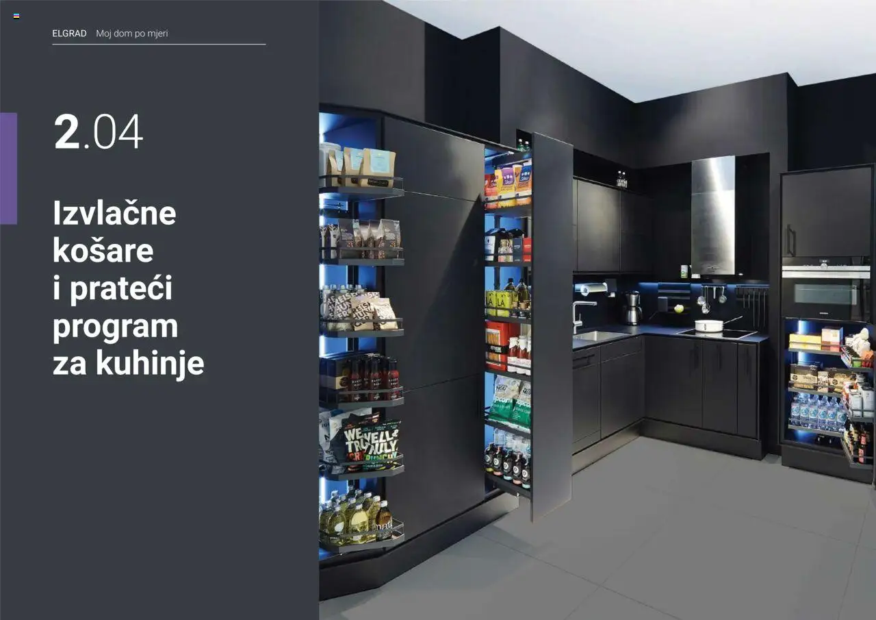 Pregled letka Izvlačne košare i prateći program za kuhanje trgovine Elgrad vrijedi od 02.04.2025