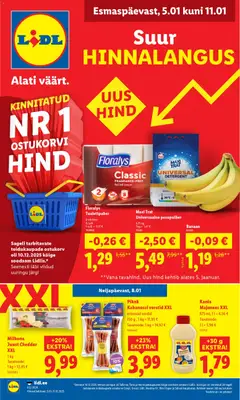 Lidl kliendilehe eelvaade alates 2026.01.05