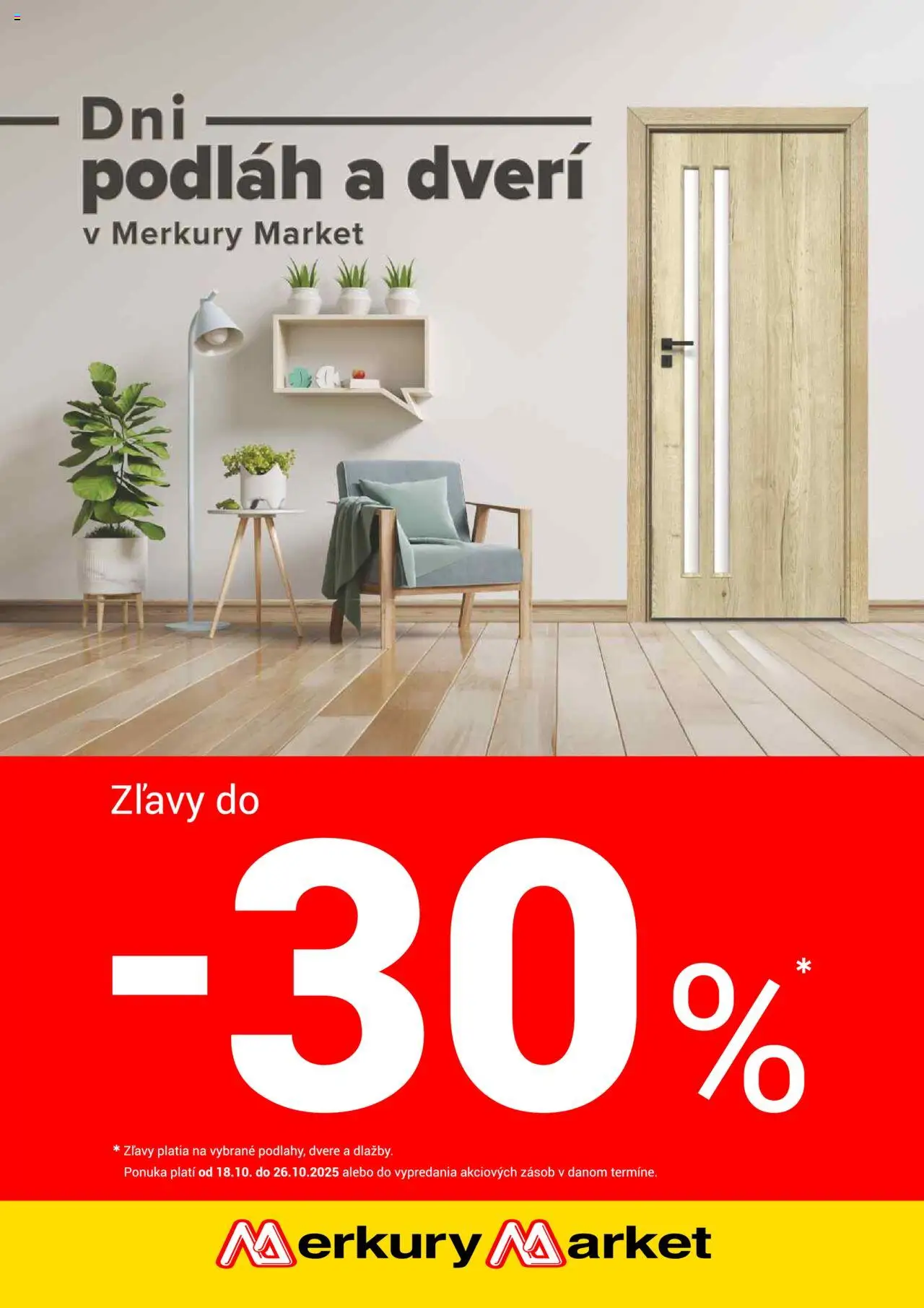 Merkury Market Leták - Dni podláh a dverí (18.10. - 26.10.2025) - Akčná ponuka