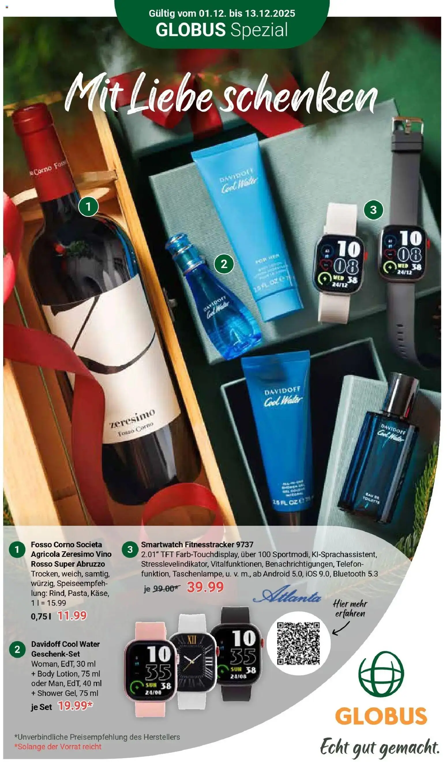 Vorschau von dem Prospekt des Geschäftes Globus, gültig ab dem 01.12.2025 - Smartwatch, Telefon