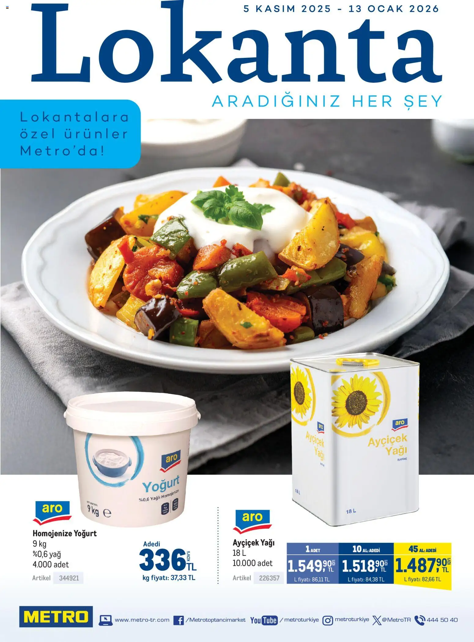 Metro Lokantalar 05.11.2025 - Broşürünün önizlemesi