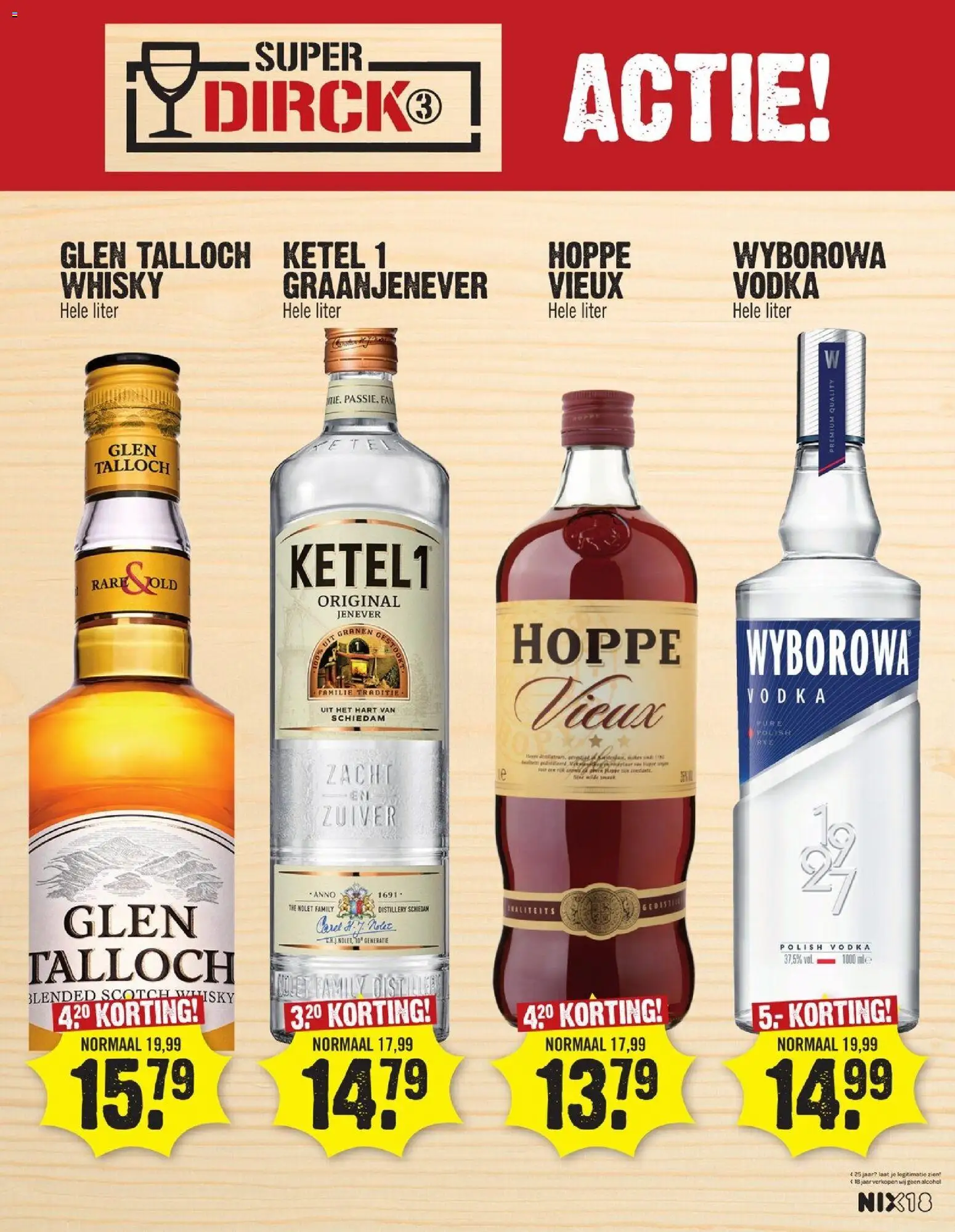 Voorbeeld van Super Dirck 3 van winkel Dirk geldig vanaf 03-12-2025 - Alcohol, Vodka, Whisky, Ketel, Granen