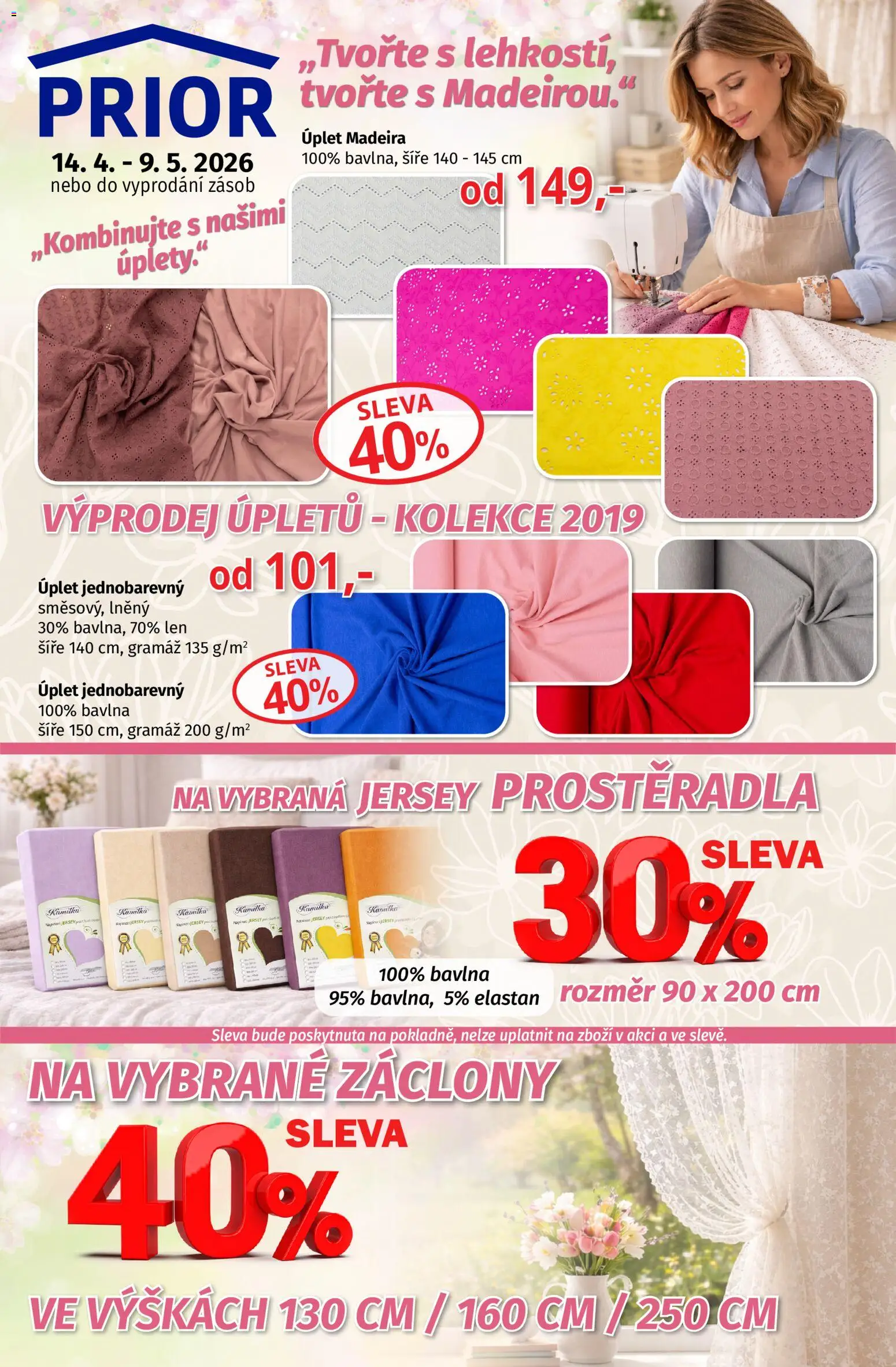 Náhled nabídky: Prior Prior - Akční Nabídka Oděvních Látek A Bytového Textilu platný od 14.04.2026