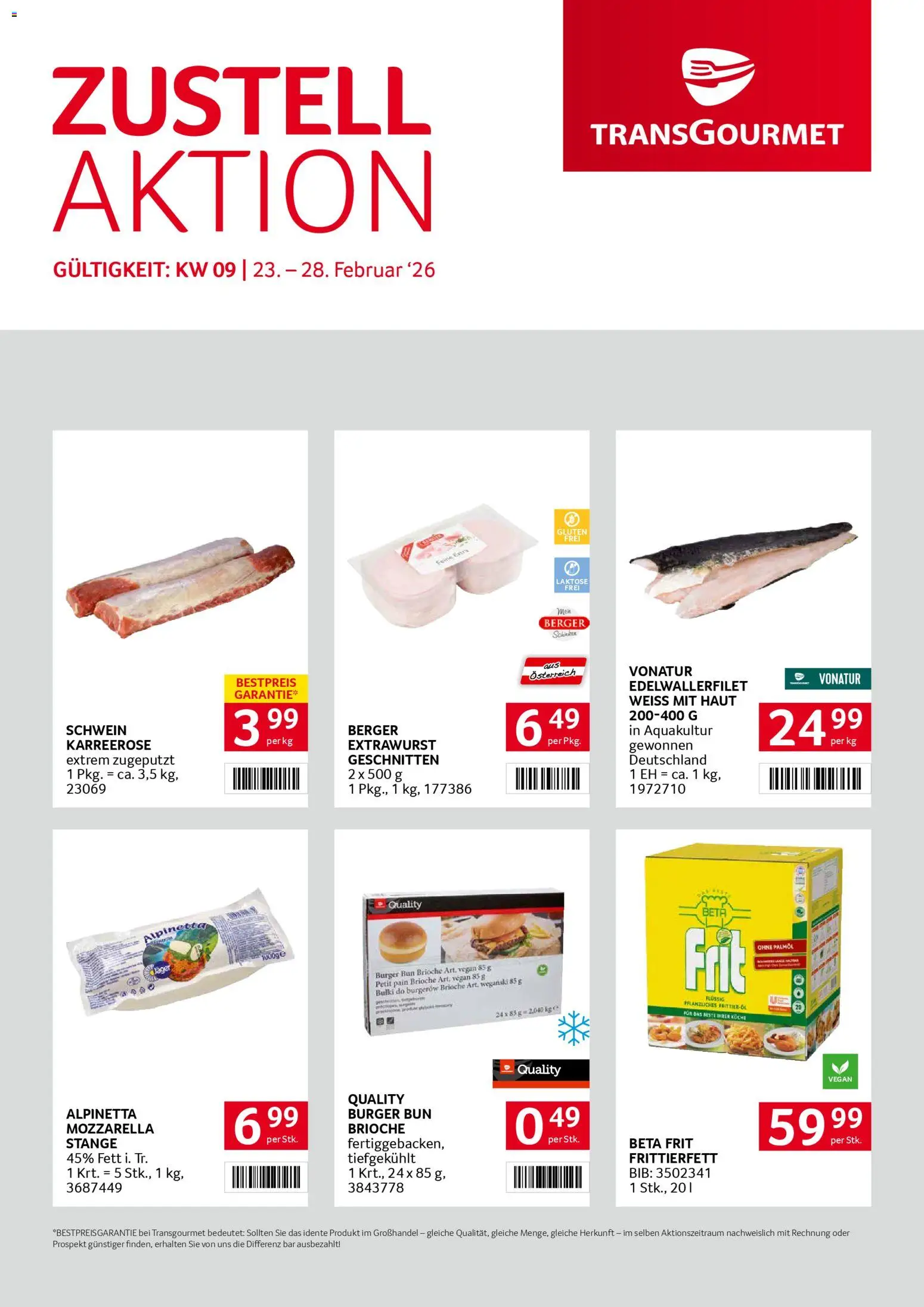 Vorschau der Angebote: Transgourmet Zustellaktion gültig ab 23.02.2026