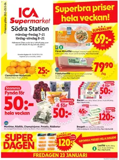 Förhandsgranska reklamblad Stockholm från butik ICA Supermarket gäller från 19/01/2026