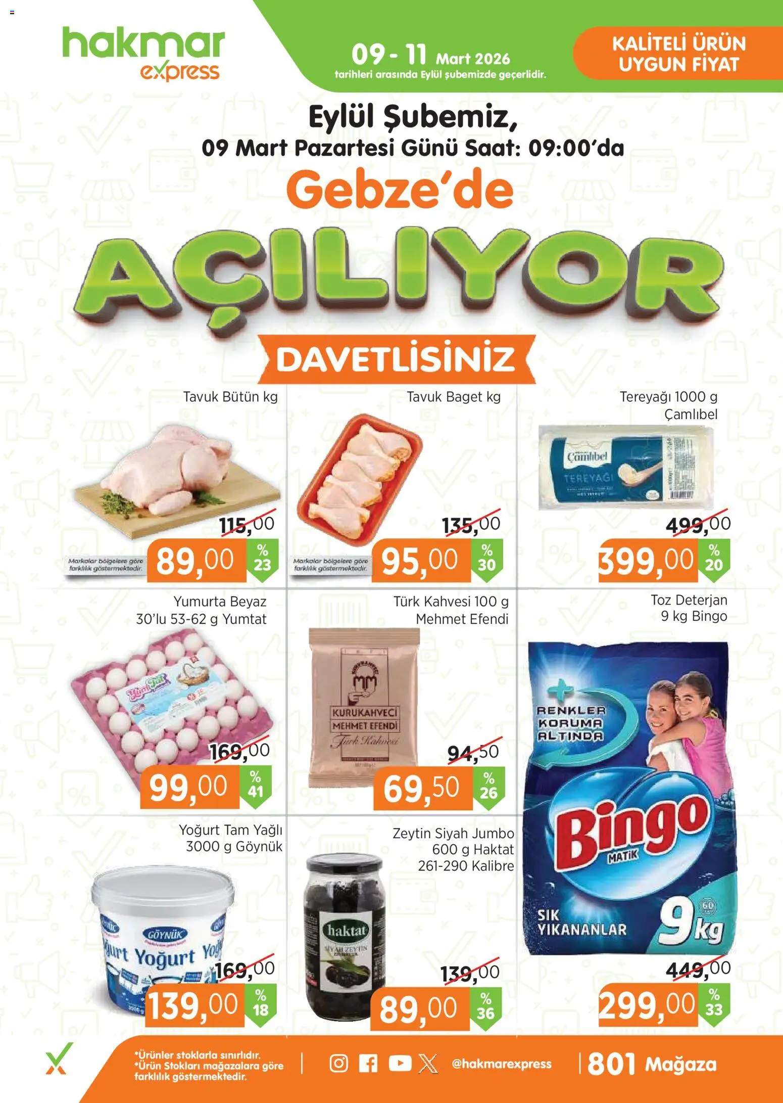 Hakmar Express Hakmar Express - Açılış Mağazalarımız 09.03.2026 - Broşürünün önizlemesi