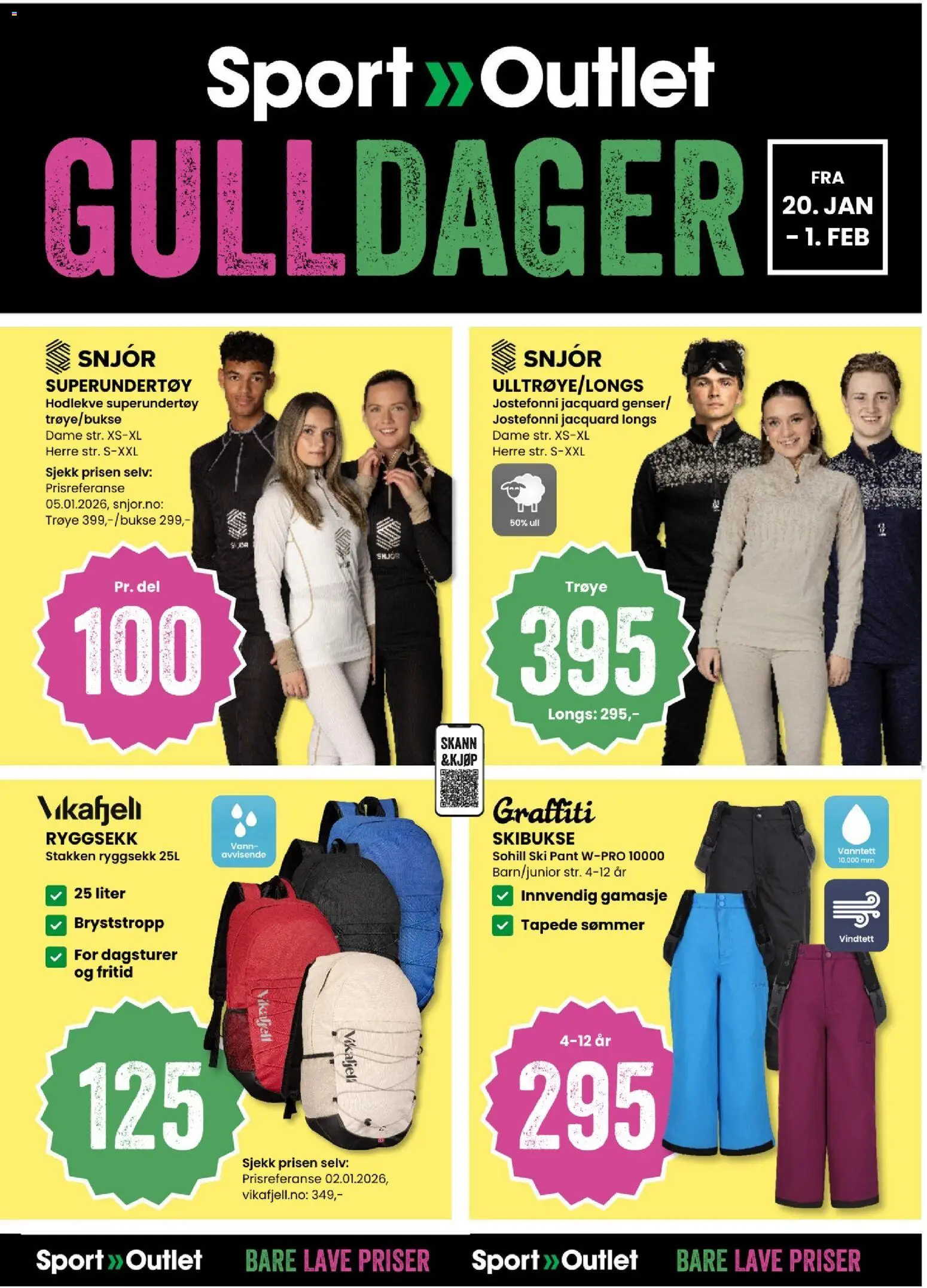 Forhåndsvis Gulldager fra butikk Sport Outlet gyldig fra 20/01/2026