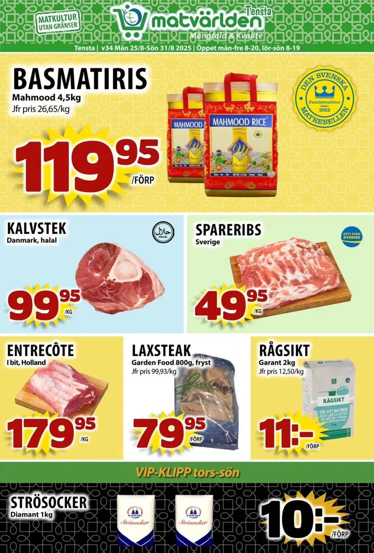 Tensa är giltig 25/08 2025 > Veckans Erbjudanden gäller från 25/08/2025 till 31/08/2025 sidnummer 1