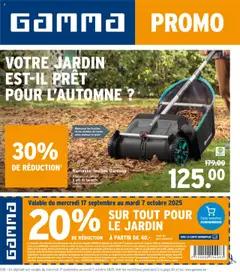 Voorbeeld van Publicité van winkel GAMMA geldig vanaf 17/09/2025