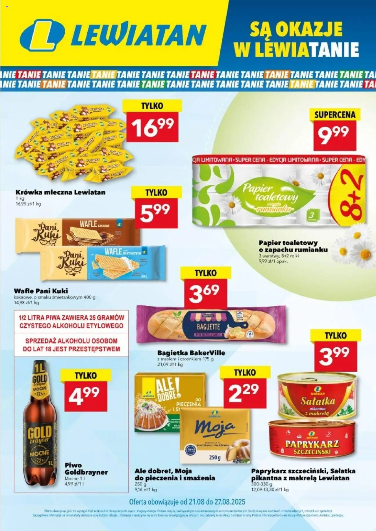 Lewiatan gazetka od 21.08.2025 - Promocje "Są okazje w Lewiatanie" - Numer strony 1