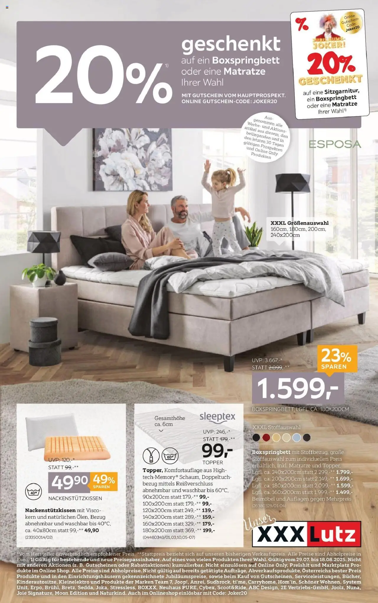  XXXLutz Schlafen Boxspring ab (29.07.2025 - 19.08.2025) - Seite 1