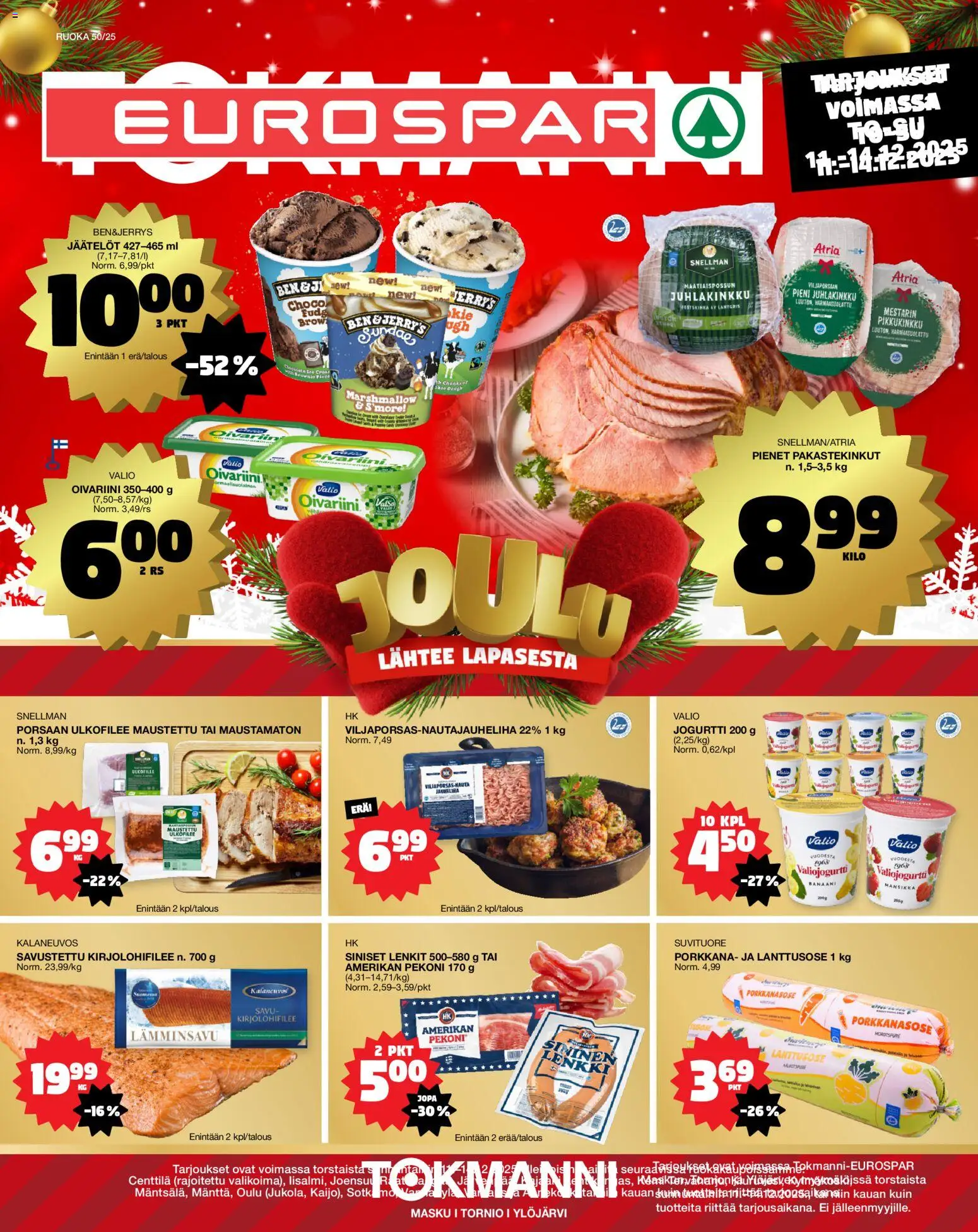Kaupan Tokmanni EUROSPAR esikatselu, voimassa 11/12/2025