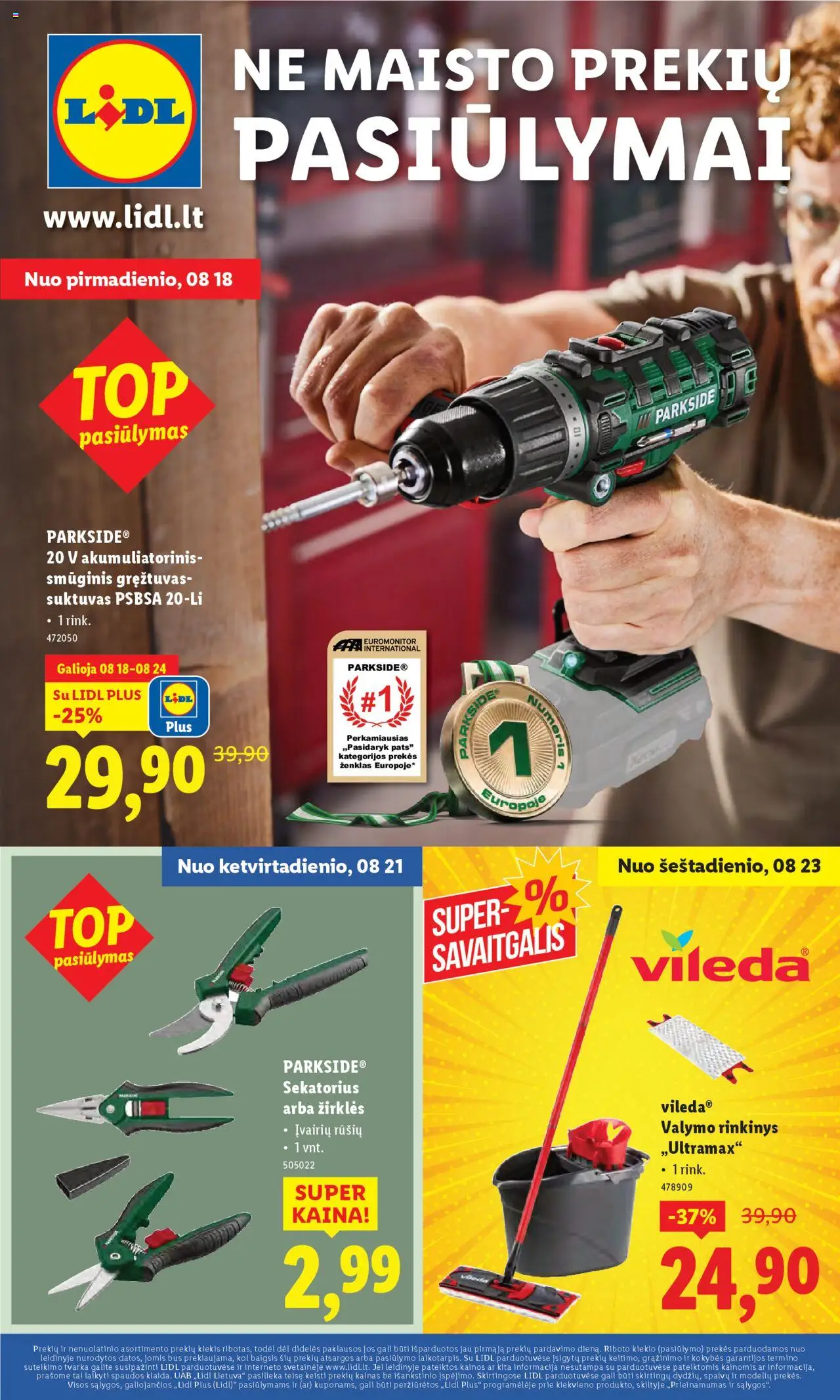 LIDL leidinys galioja nuo 2025.08.18 – puslapio numeris 1