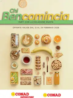 Anteprima dell'opuscolo Volantino Colazione Lazio dal negozio Conad valido da 12/02/2026