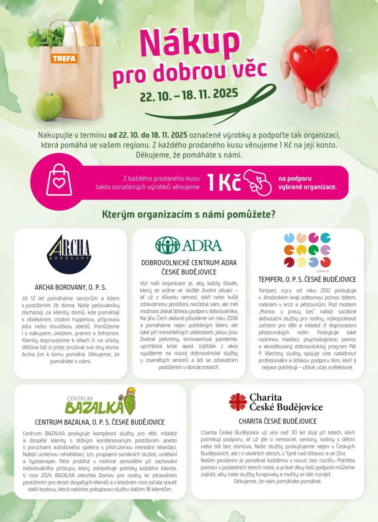  Trefa Leták - Nákup pro dobrou věc (22.10.2025 - 18.11.2025)