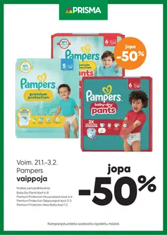 Kaupan Prisma Tarjoukset Pampers esikatselu, voimassa 21/01/2026