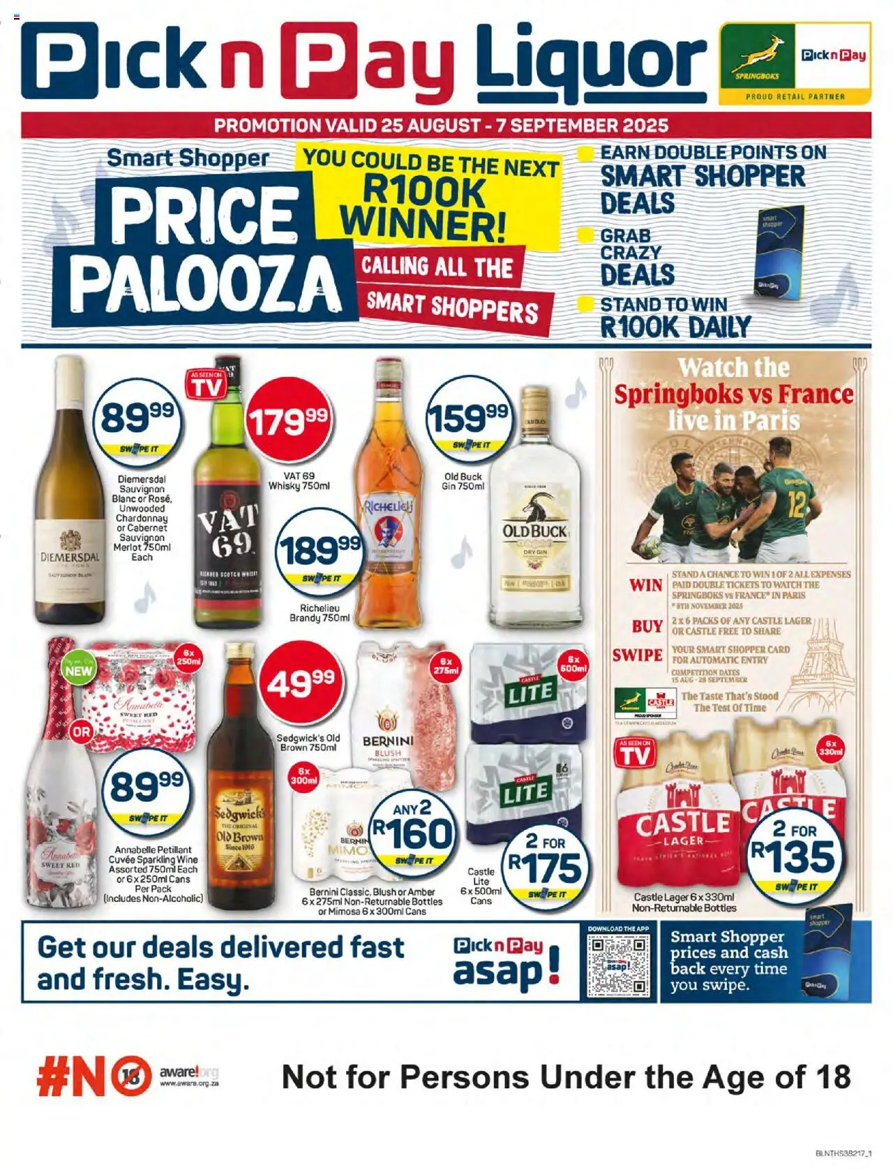 Pick n Pay Liquor Specials from 25/08 - 07/09/2025 > Promotions