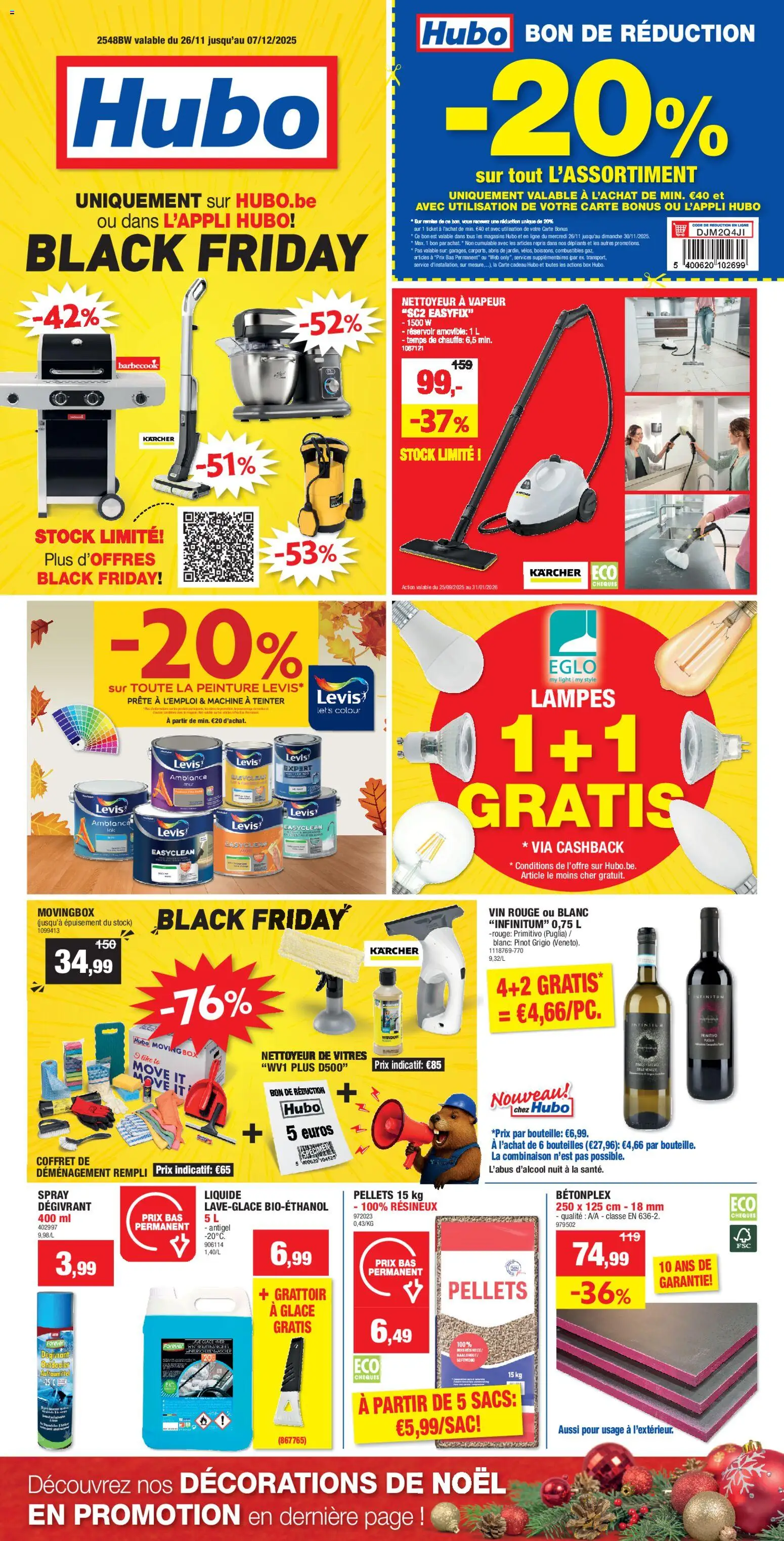 Voorbeeld van Black Friday van winkel Hubo geldig vanaf 26/11/2025