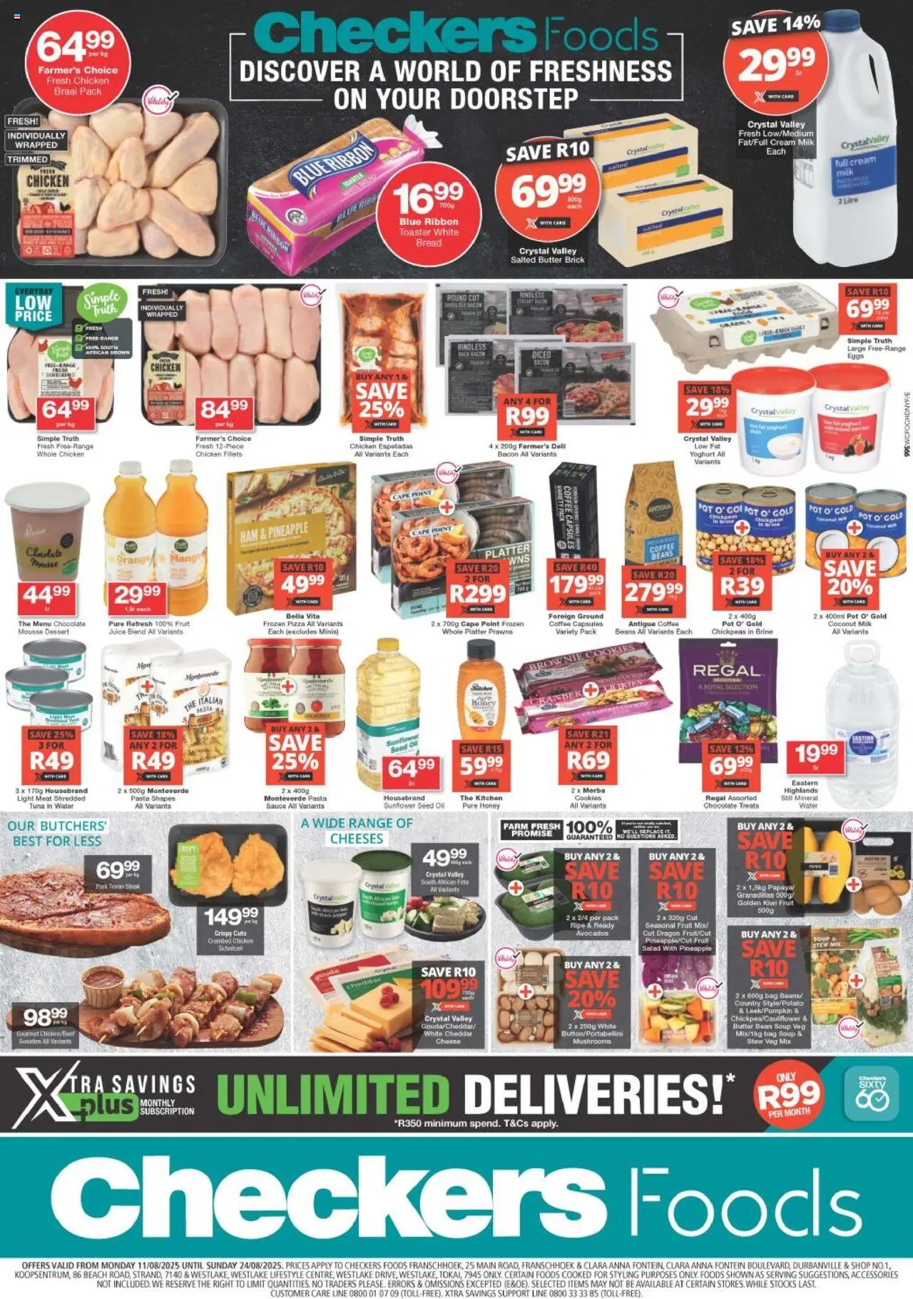 Checkers Western Cape - Foods August Mid-Month Promotion 11/08 - 24/08/2025 >> Catalogue