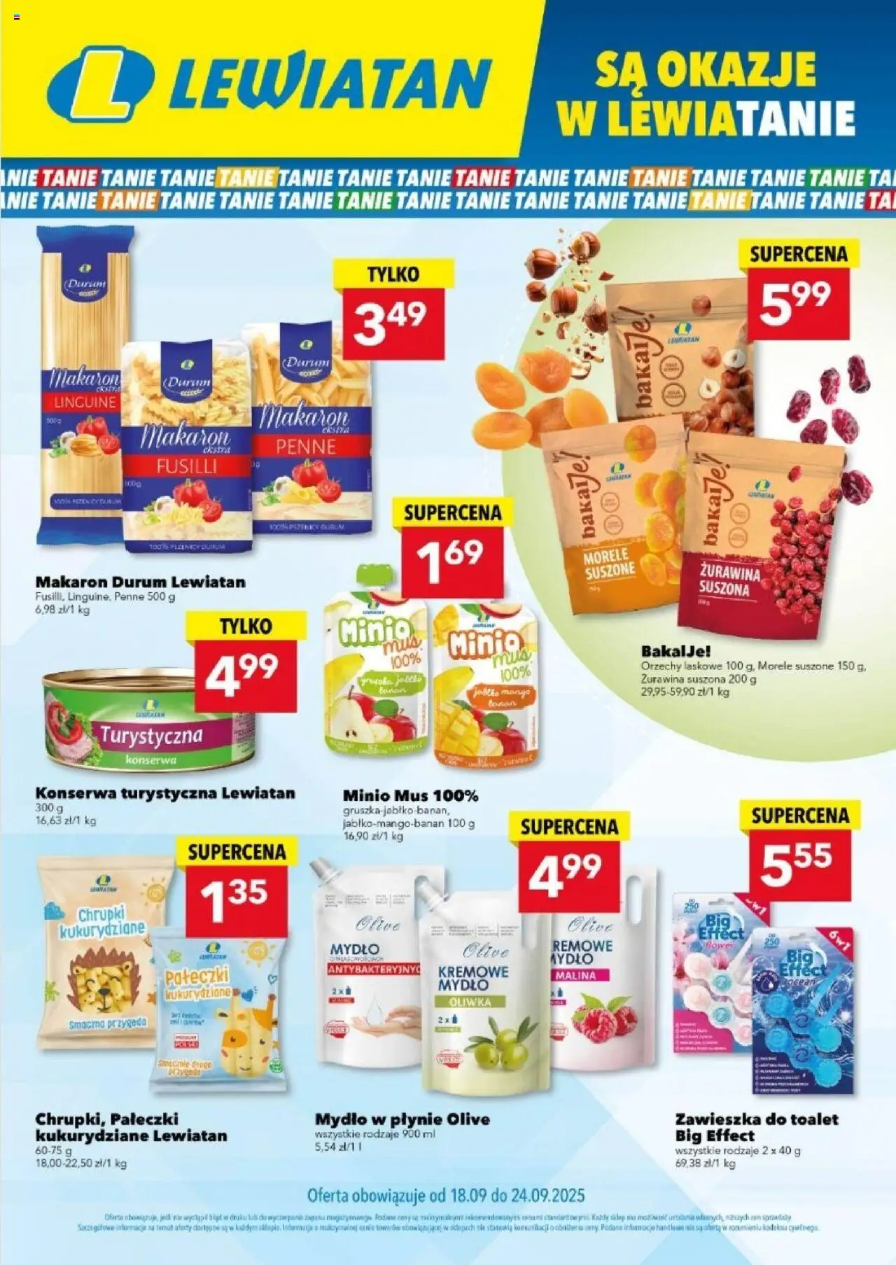 Lewiatan gazetka od 18.09.2025 - Promocje "Są okazje w Lewiatanie" - Numer strony 1