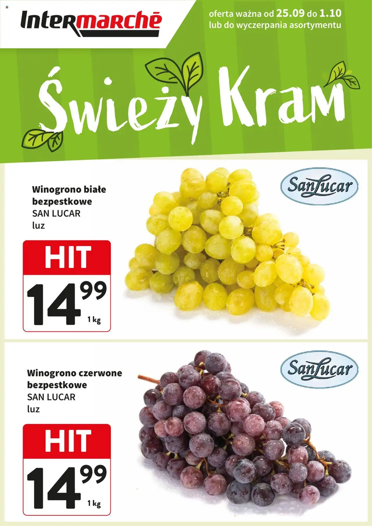 Intermarche Świeży Hit od 25.09.2025 - Nowa Gazetka - Numer strony 1