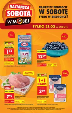 Pogląd gazetki "Najtańsza sobota" ze sklepu Biedronka ważnej od 21.02.2026