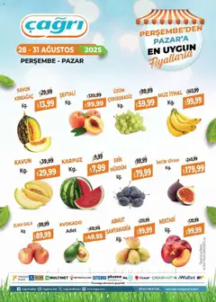 Çağrı Market Manav Katalog 28.08.2025 - Broşürünün önizlemesi