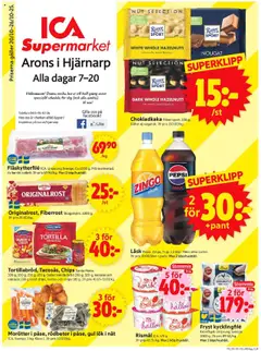 Förhandsgranska reklamblad Hjärnarp från butik ICA Supermarket gäller från 20/10/2025