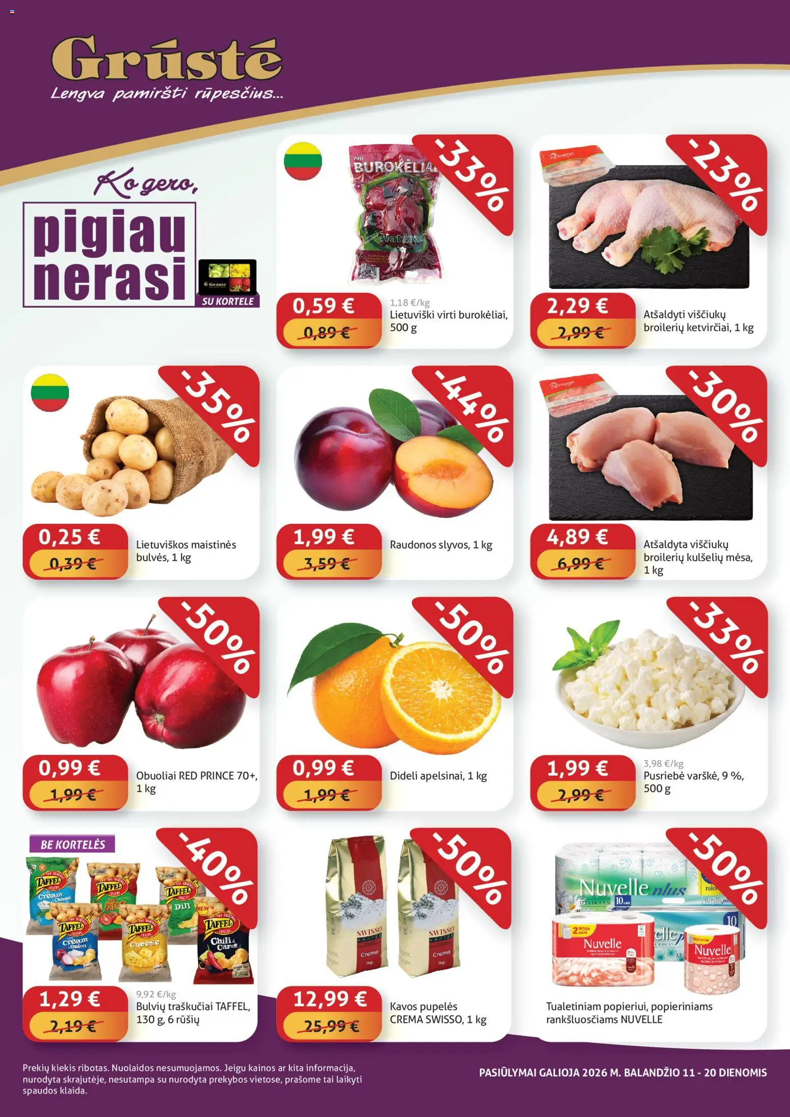 GRUSTE parduotuvės leidinio GRUSTE leidinys - Pigiau nerasi galiojančio nuo 2026.04.11 peržiūra