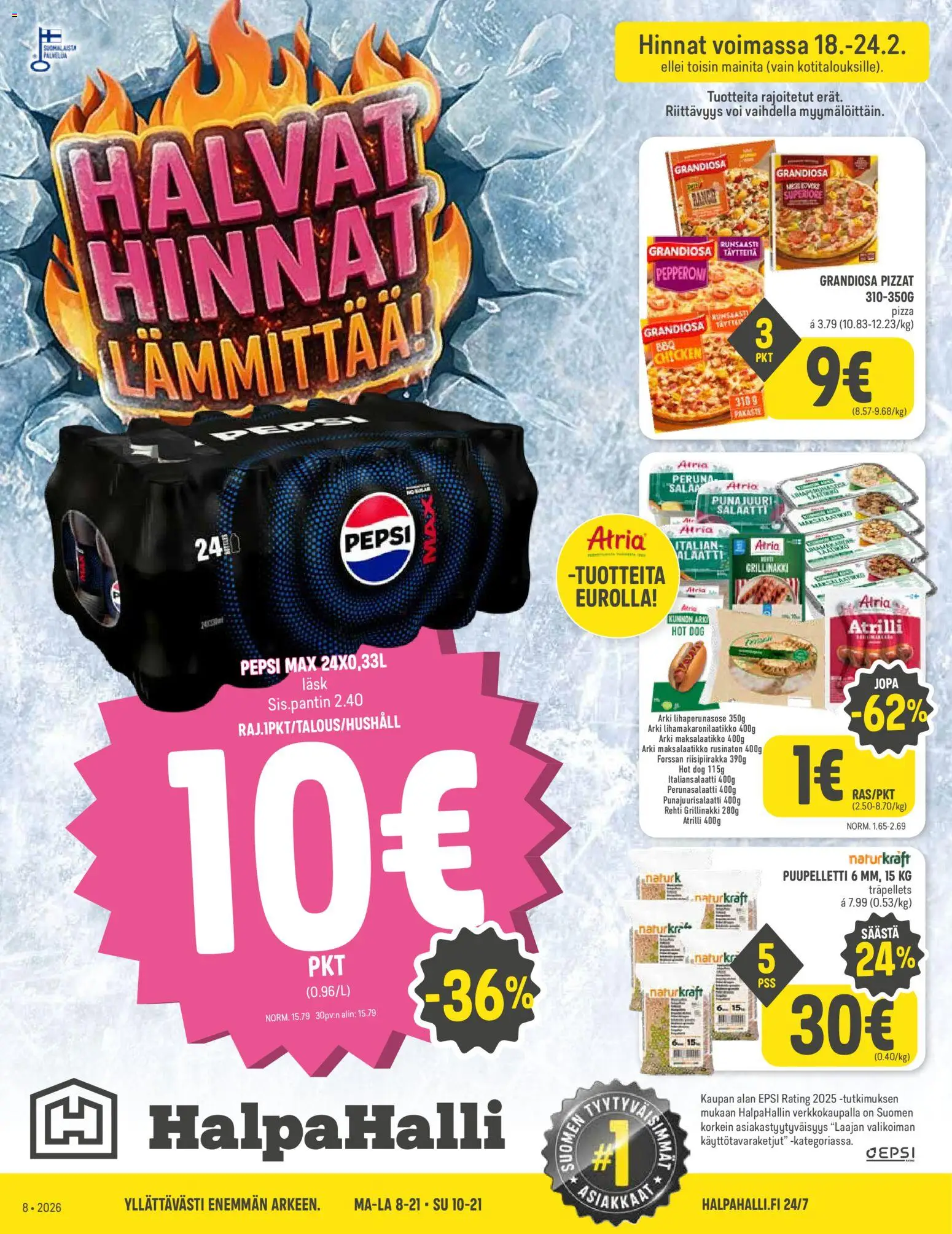 Kaupan Halpa Halli Tarjoukset esikatselu, voimassa 18/02/2026