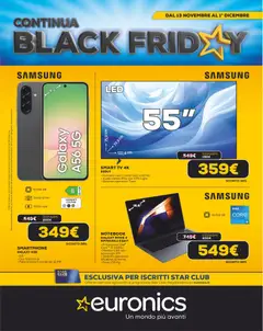 Anteprima dell'opuscolo Black Friday dal negozio Euronics valido da 13/11/2025