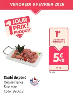 Prévisualisation de PROMO porc du magasin Promocash formulaire valide 06/02/2026