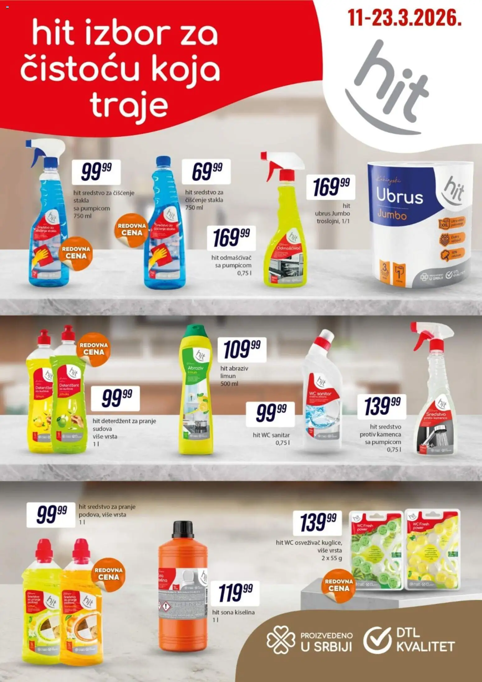 Pregled Tekijanka kataloga - važi od 11.03.2026