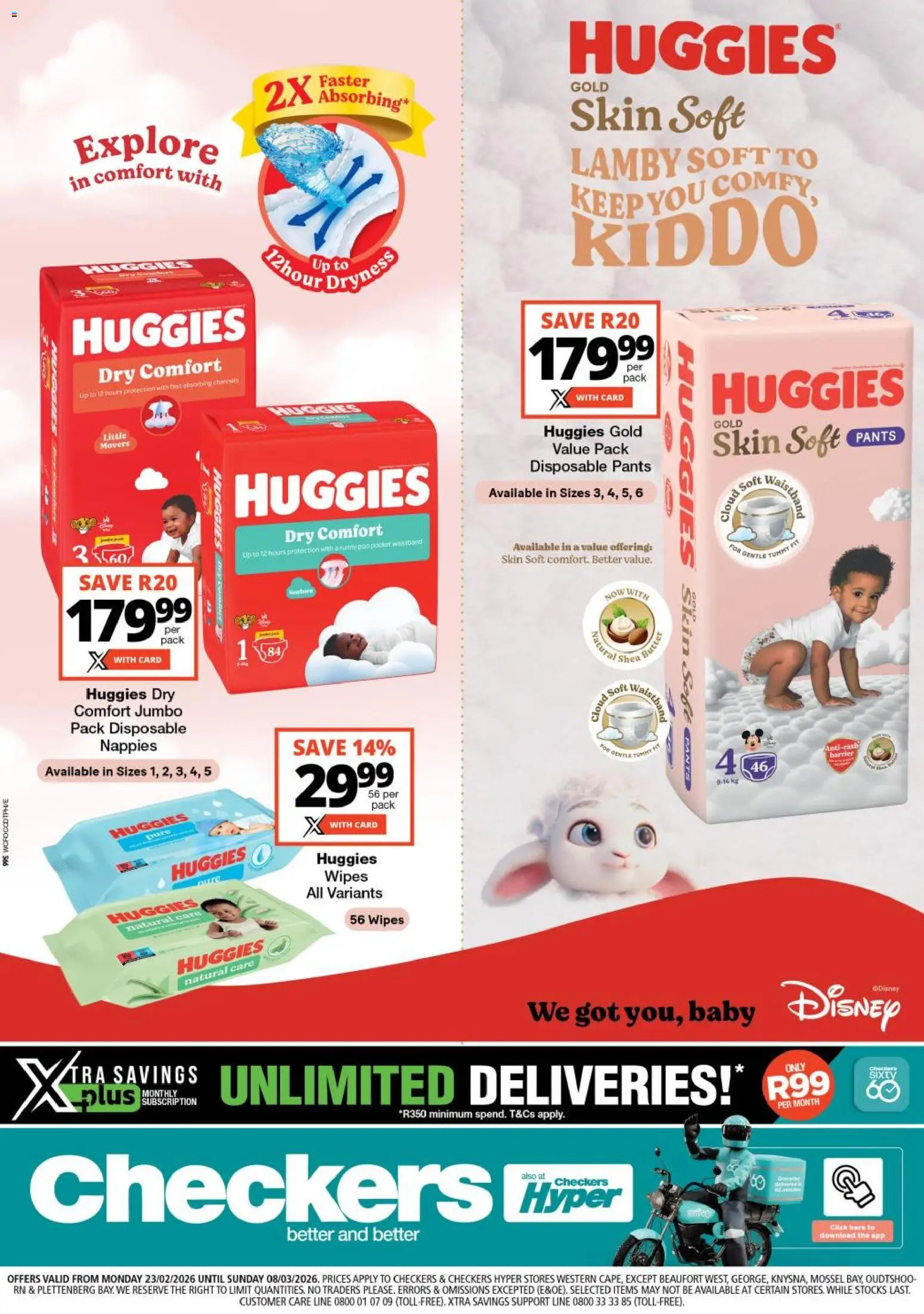 Preview of Checkers flyer valid from 23/02/2026 - Butter, Pants, Nappies