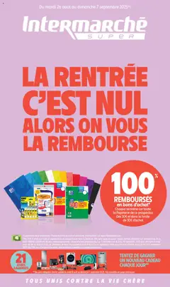 Prévisualisation de Catalogue de offres spéciales rentrée du magasin Intermarché formulaire valide 26/08/2025