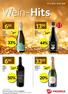 Vorschau des Merkblatts Aktionen Wein-Hits vom Shop Prodega gültig von 22.12.2025 bis 03.01.2026