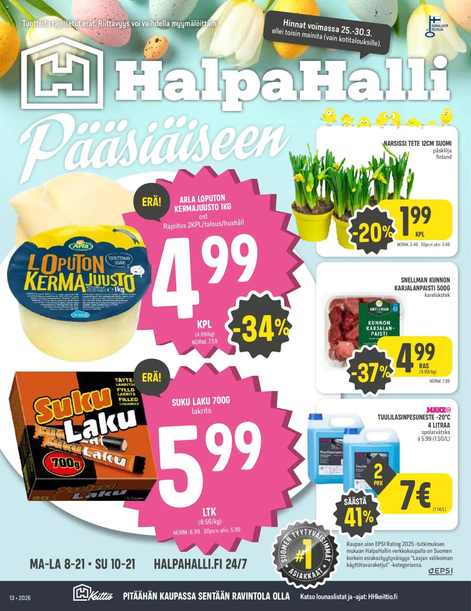 Kaupan Halpa Halli Halpa Halli tarjoukset esikatselu, voimassa 25/03/2026