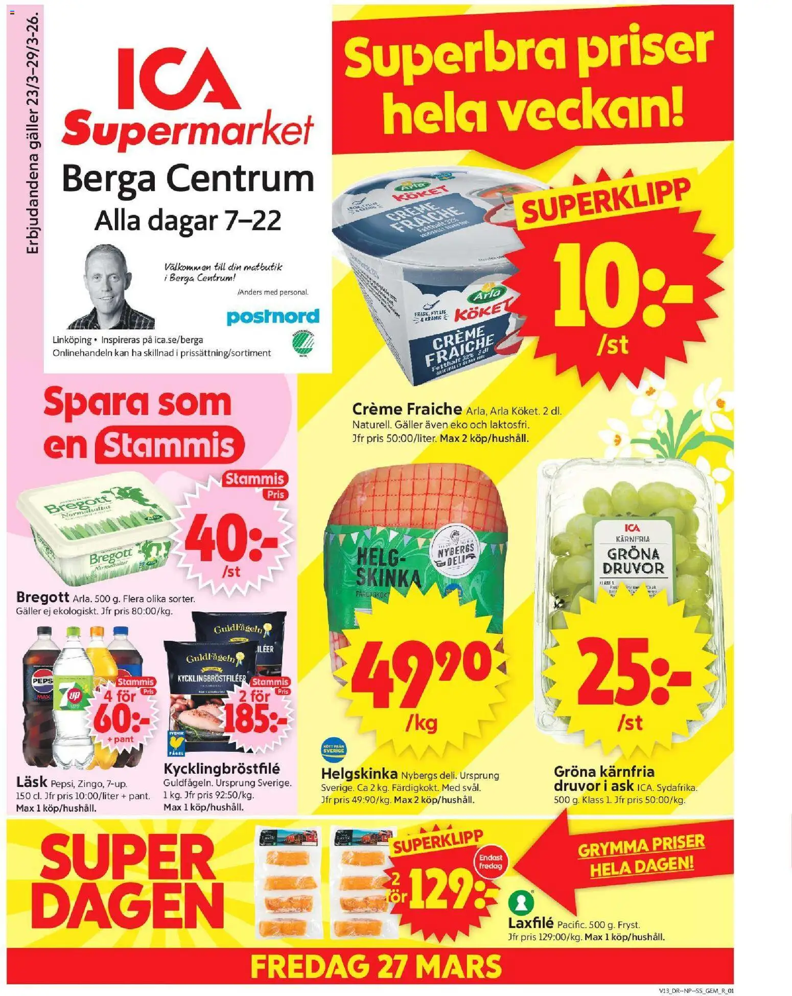 Förhandsgranska reklamblad Linköping från butik ICA Supermarket gäller från 23/03/2026