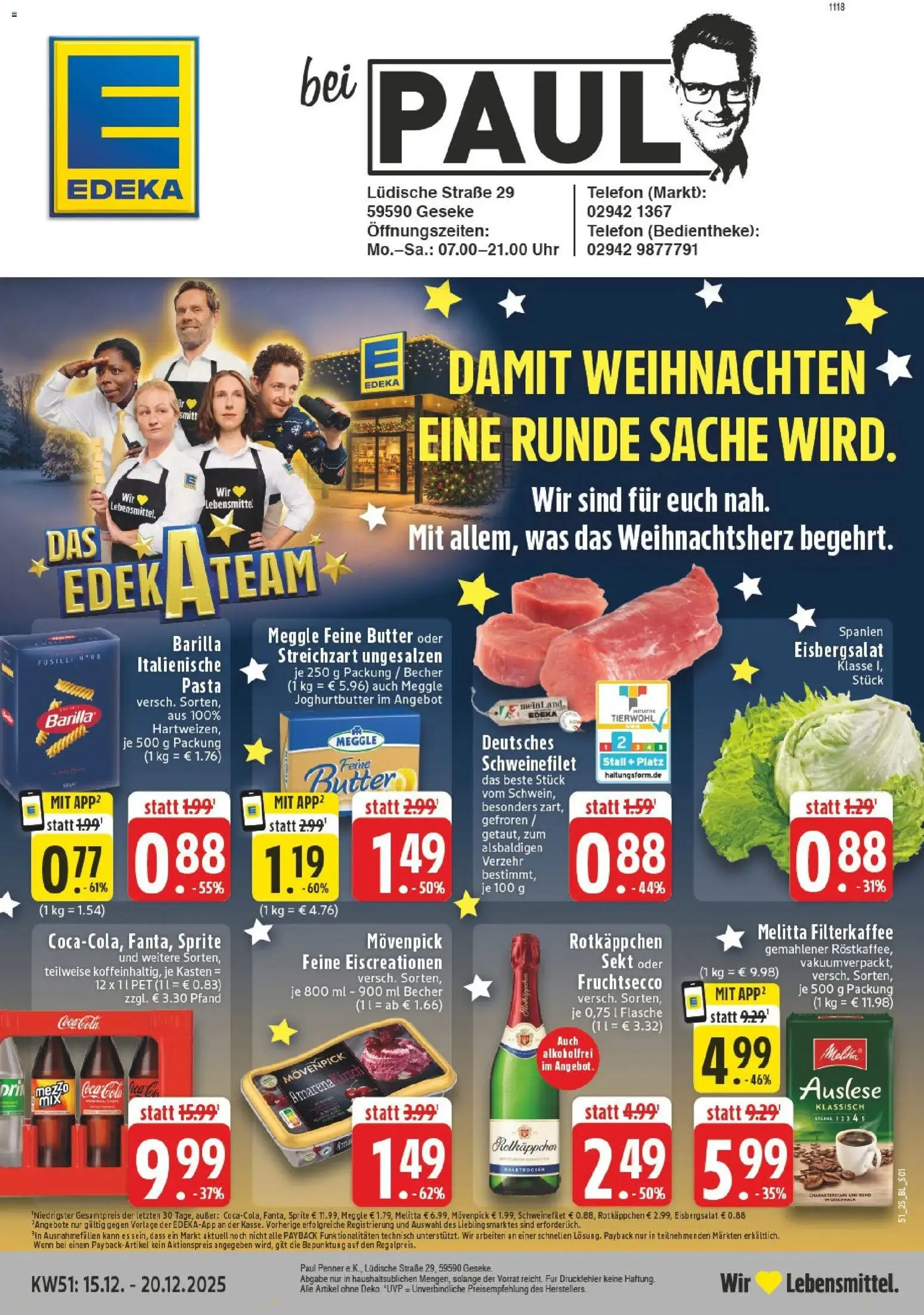 Vorschau von dem Prospekt des Geschäftes Edeka, gültig ab dem 15.12.2025
