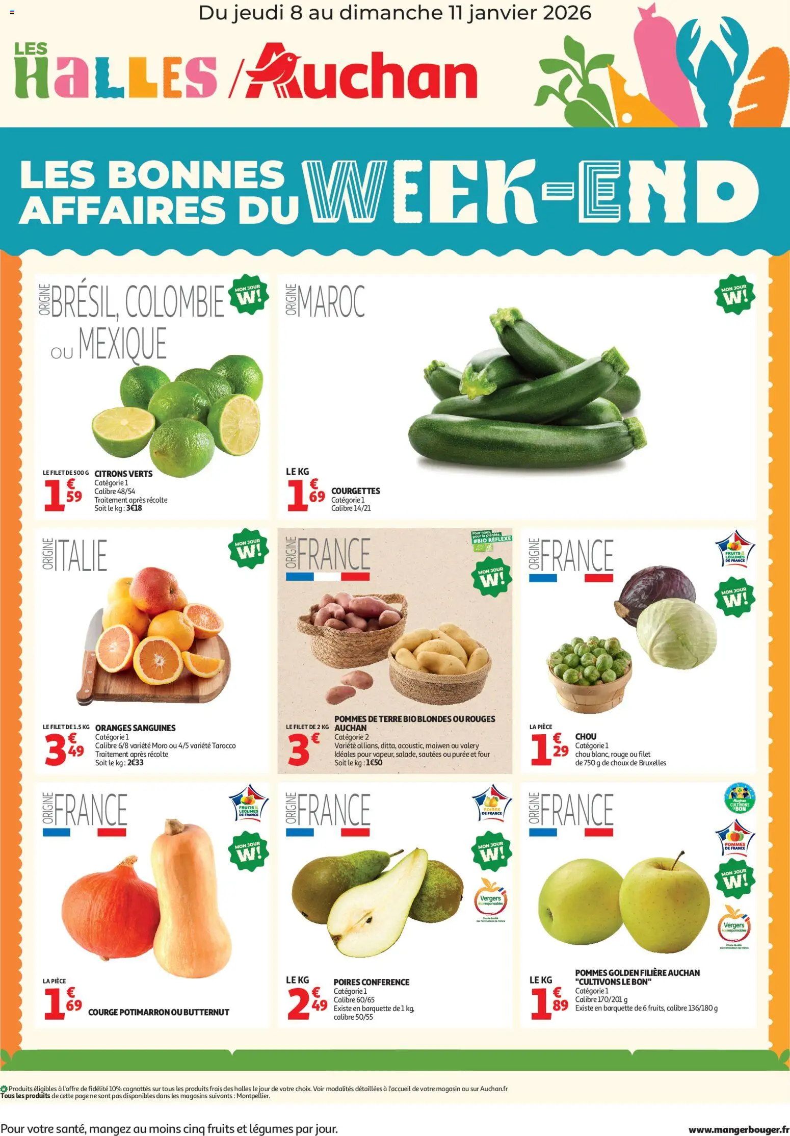 Voorbeeld van Les bons plans du week-end dans votre hyper ! van winkel Auchan geldig vanaf 08/01/2026