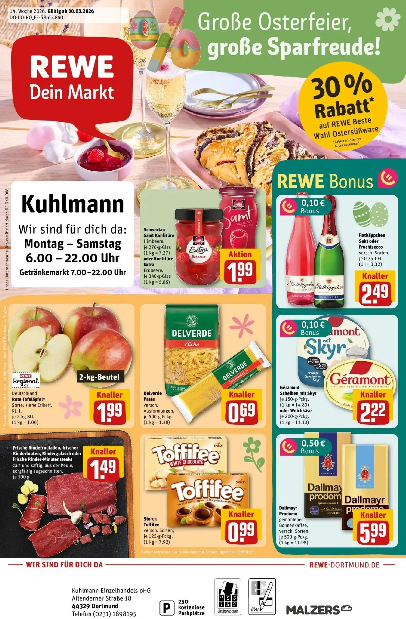 Vorschau von dem Prospekt des Geschäftes Rewe, gültig ab dem 30.03.2026