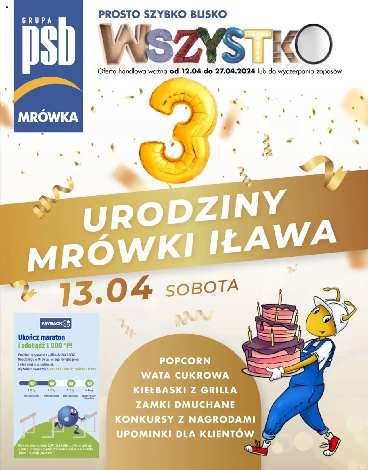 MRÓWKA Gazetka 12.04.2024 - 27.04.2024 - Gazetka promocyjna - Numer strony 1 - Kiełbaski
