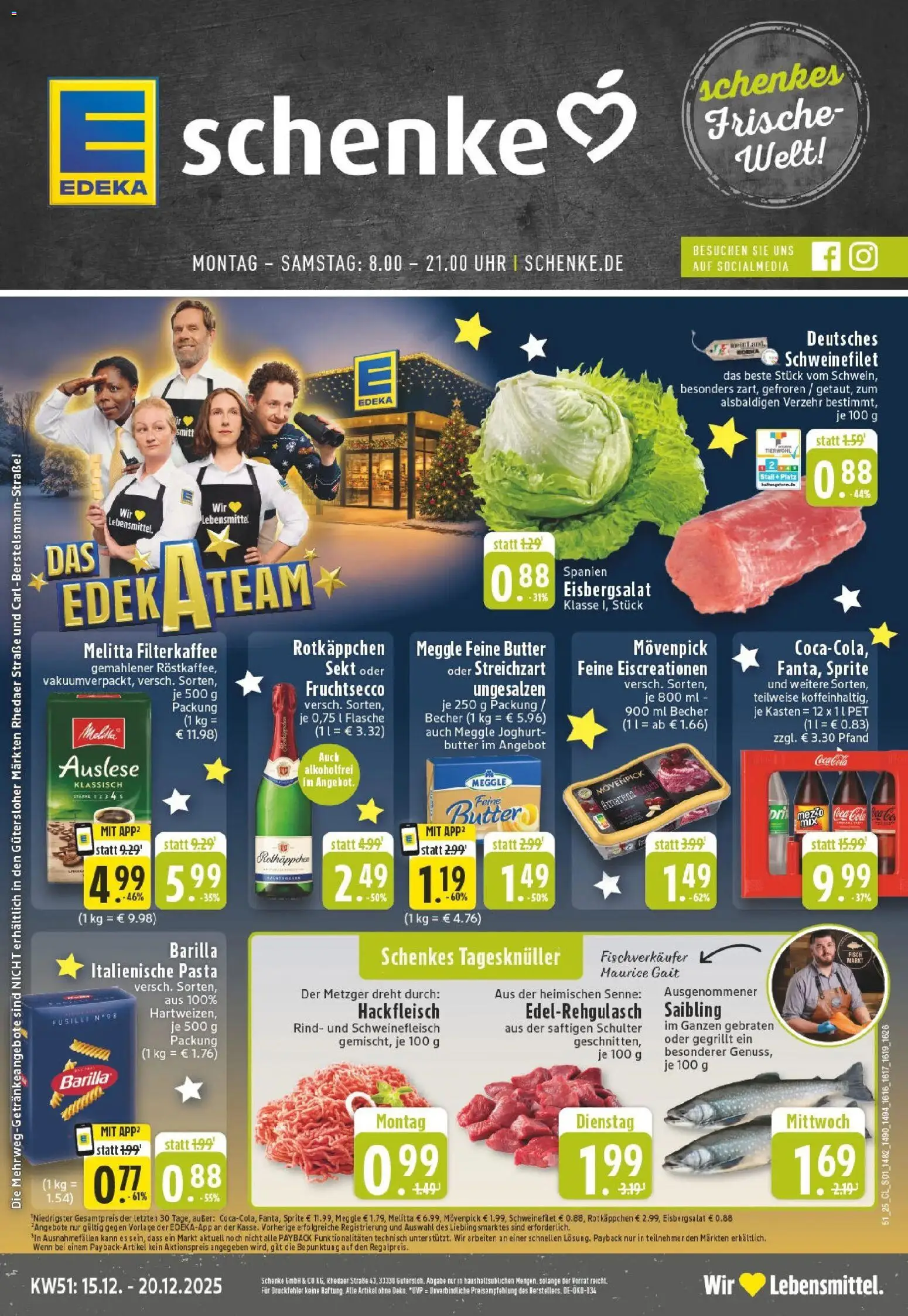 Vorschau von dem Prospekt des Geschäftes Edeka, gültig ab dem 15.12.2025