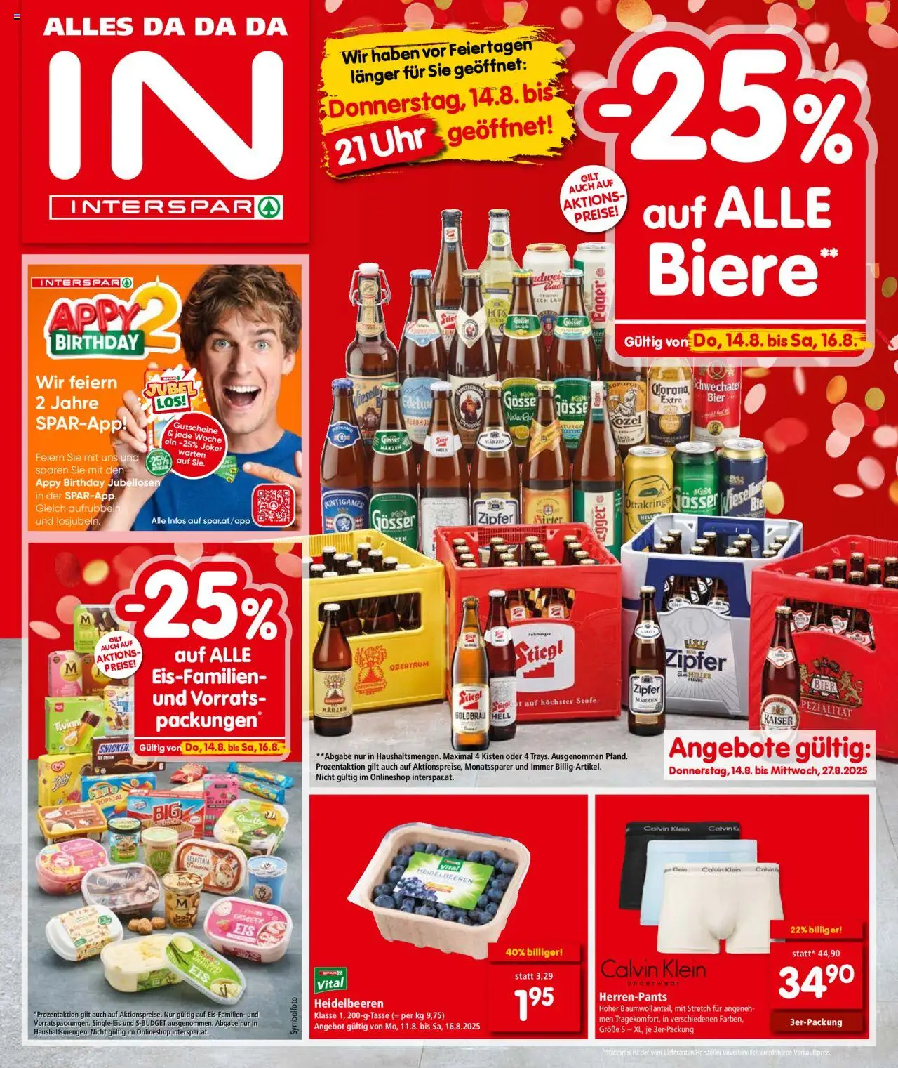  INTERSPAR Flugblatt 14.08.2025 - Angebote "Salzburg" - Seite 1